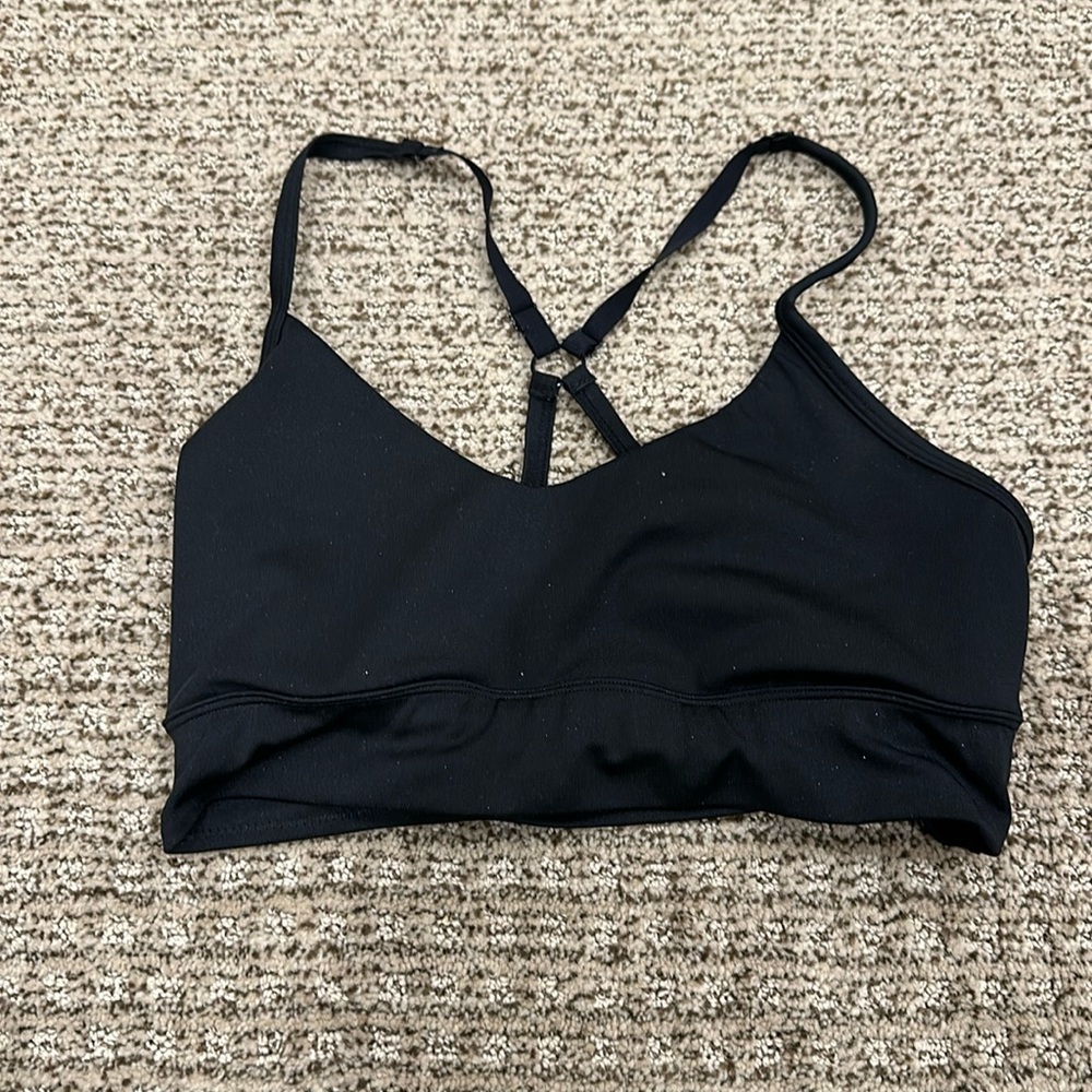 Black Sparkly Sports Bra